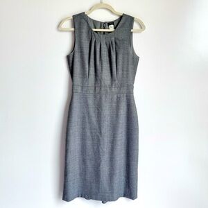 J. Crew Gray Sleeveless Midi Sheath Dress